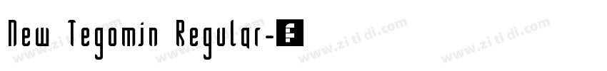 New Tegomin Regular字体转换